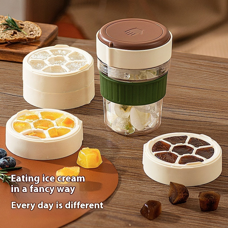 500ml Iced Brew Coffee Cup | Built-In Ice Cube Tray Tumbler