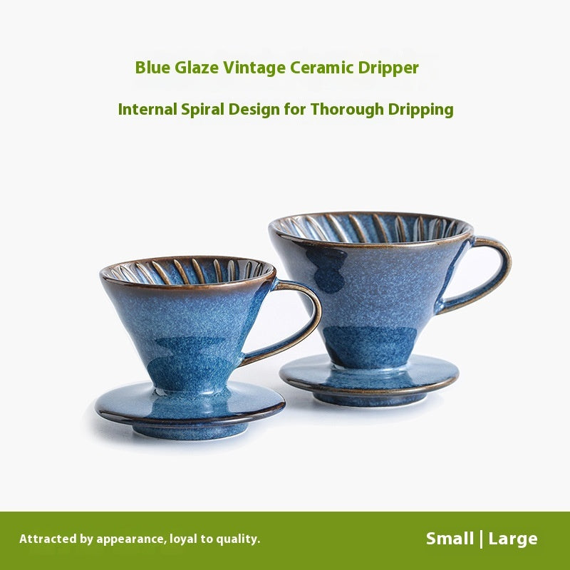 Retro Ceramic Pour Over Coffee Dripper – Hand Drip Coffee Filter