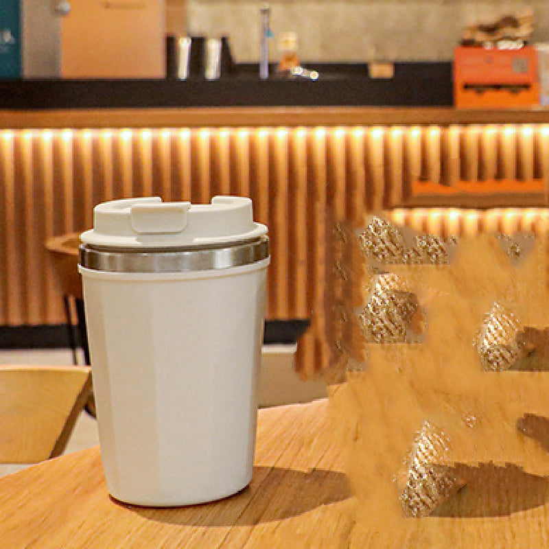 Insulated Stainless Steel Office Cup with Suction Base – Spill-Resistant Travel Mug