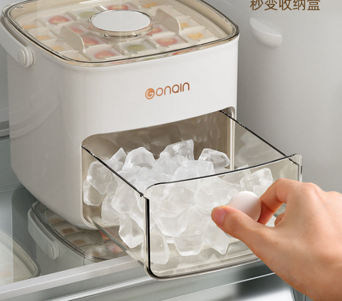 Portable Ice Cube Tray & Storage Box | Coffee & Cocktail Ice Maker