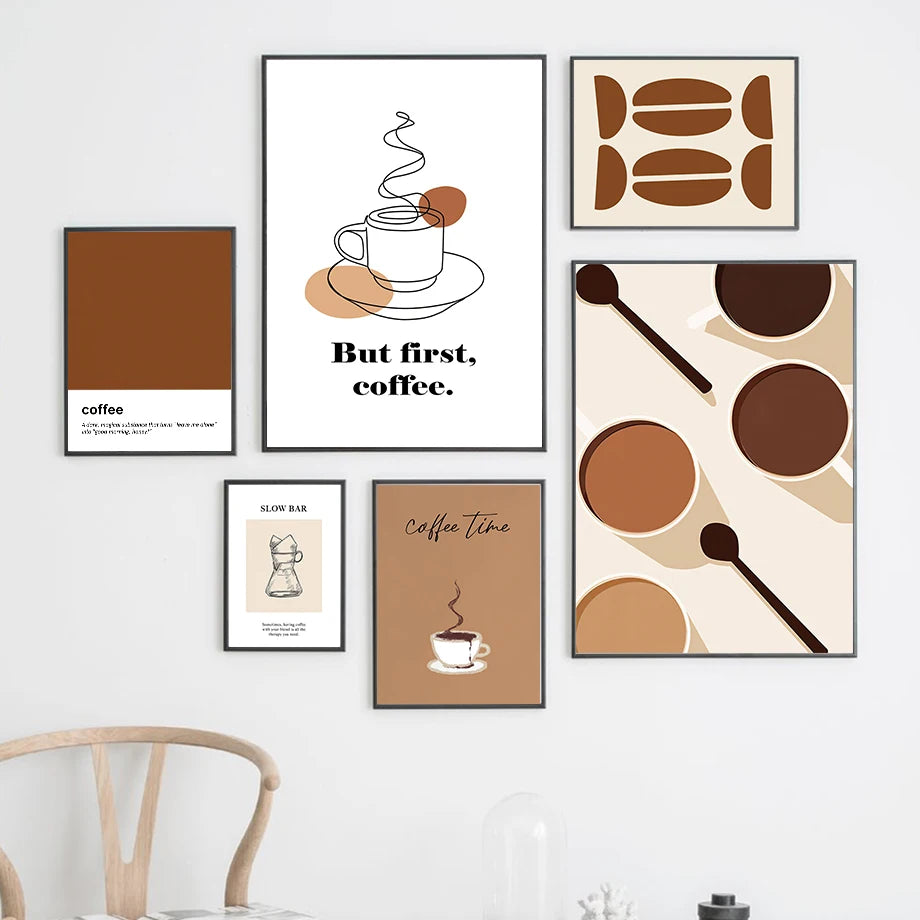 Minimalist Coffee Wall Art | Café Aesthetic Poster for Coffee Lovers