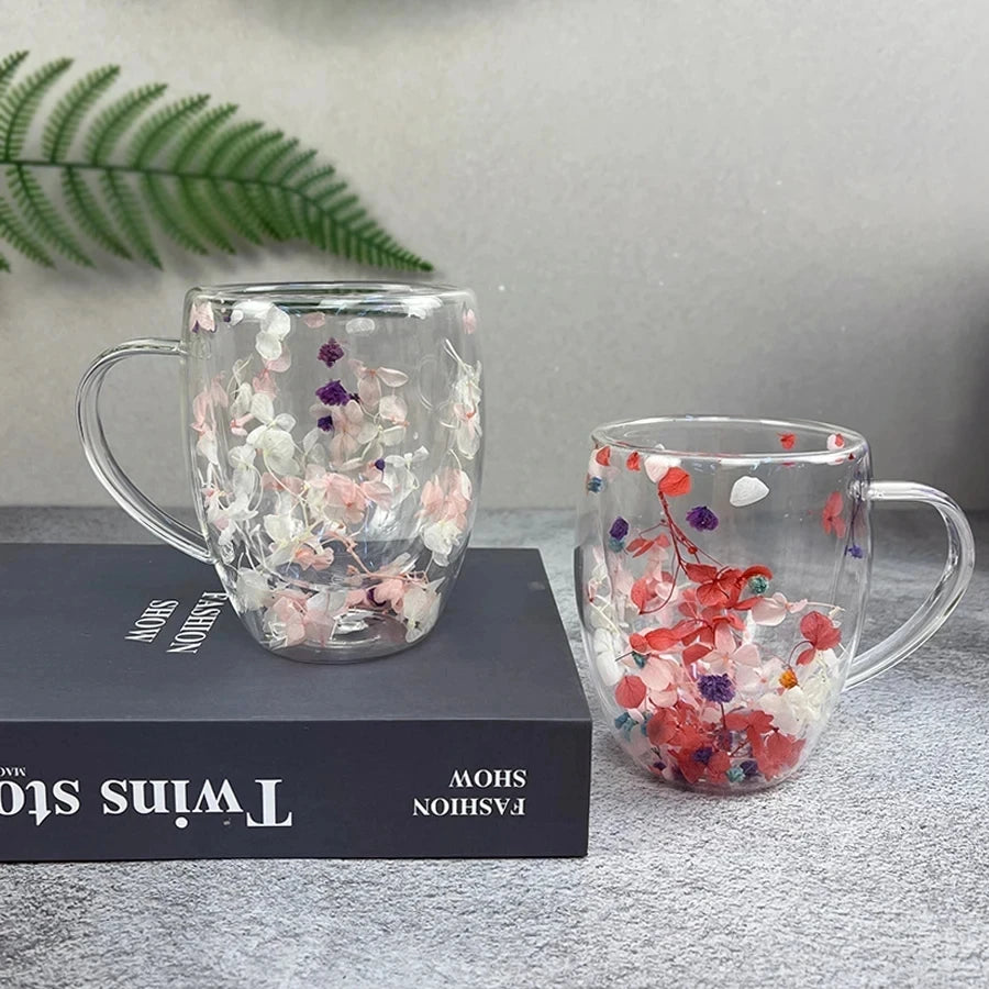 Decorative Double Wall Mug | Festive Coffee & Cocoa Cup