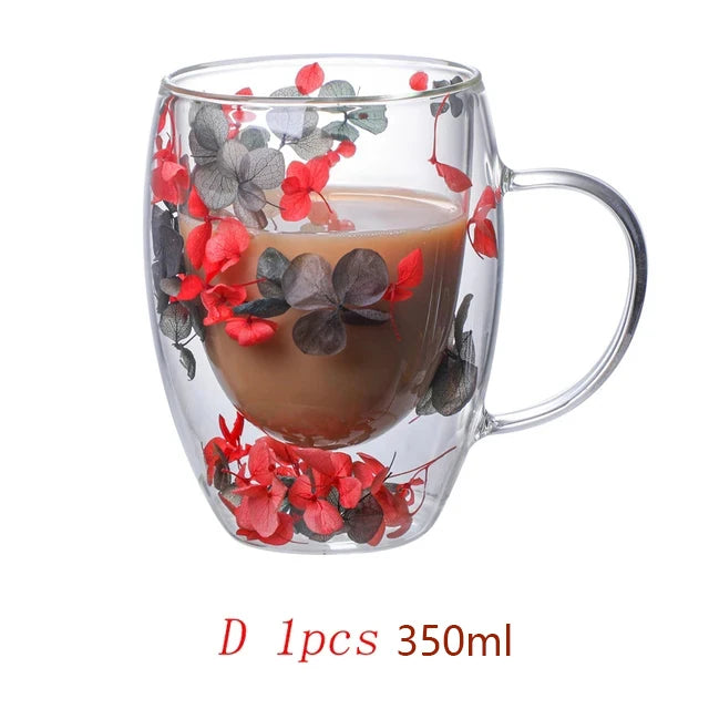 Decorative Double Wall Mug | Festive Coffee & Cocoa Cup