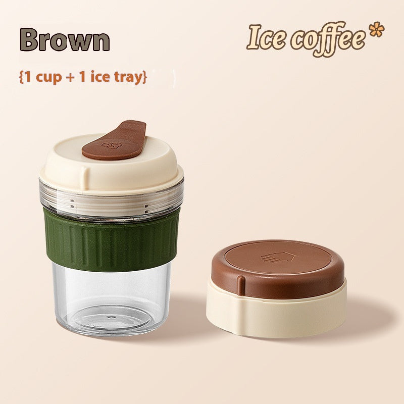500ml Iced Brew Coffee Cup | Built-In Ice Cube Tray Tumbler