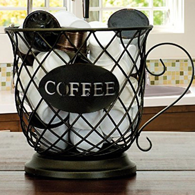 Iron Coffee Cup Holder | Modern Countertop Mug Stand