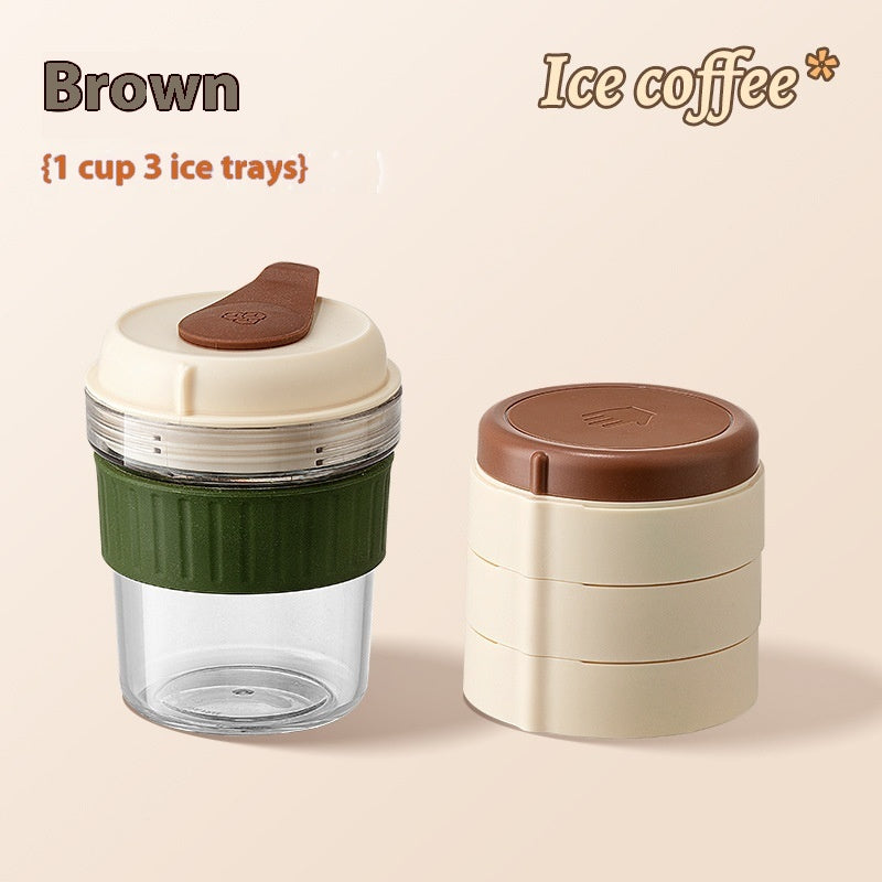 500ml Iced Brew Coffee Cup | Built-In Ice Cube Tray Tumbler