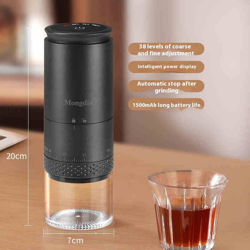 Electric Coffee Grinder | 38 Grind Settings, Rechargeable & Portable