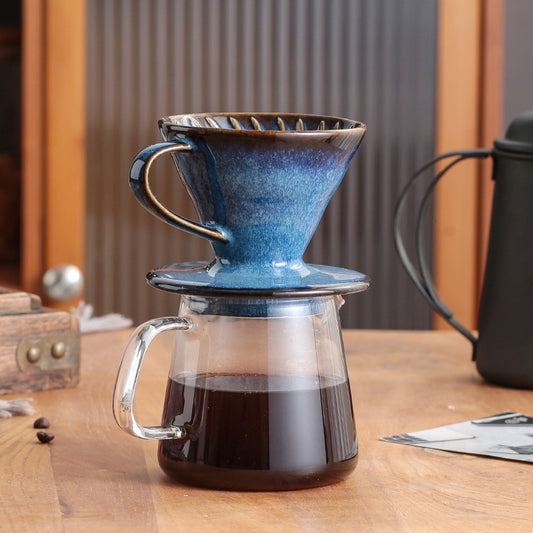 Retro Ceramic Pour Over Coffee Dripper – Hand Drip Coffee Filter