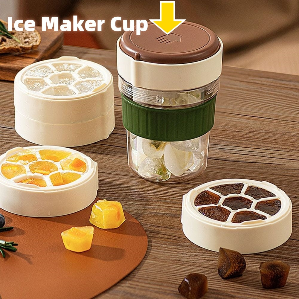 500ml Iced Brew Coffee Cup | Built-In Ice Cube Tray Tumbler