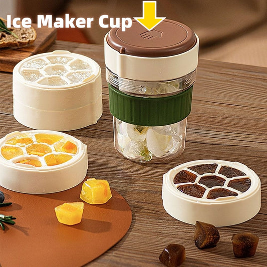 500ml Iced Brew Coffee Cup | Built-In Ice Cube Tray Tumbler
