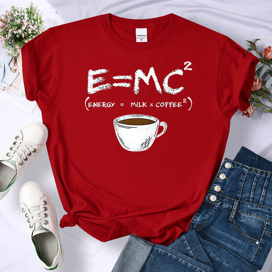E=MC²: Energy from Milk + Coffee Tee