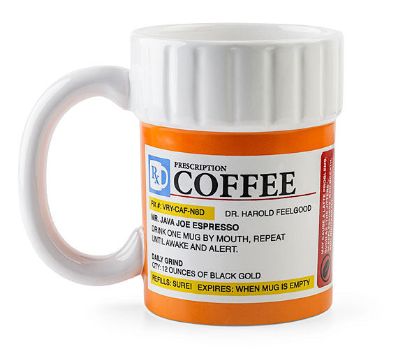 Prescription Coffee Mug | Funny “Right Medicine” Ceramic Cup