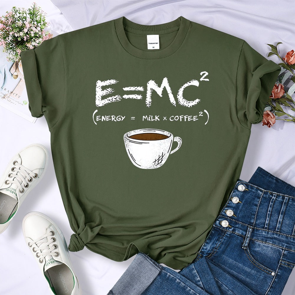 E=MC²: Energy from Milk + Coffee Tee