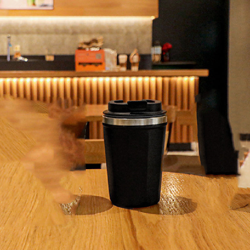 Insulated Stainless Steel Office Cup with Suction Base – Spill-Resistant Travel Mug