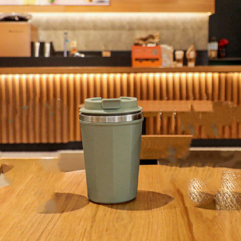 Insulated Stainless Steel Office Cup with Suction Base – Spill-Resistant Travel Mug