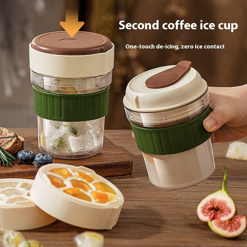 500ml Iced Brew Coffee Cup | Built-In Ice Cube Tray Tumbler