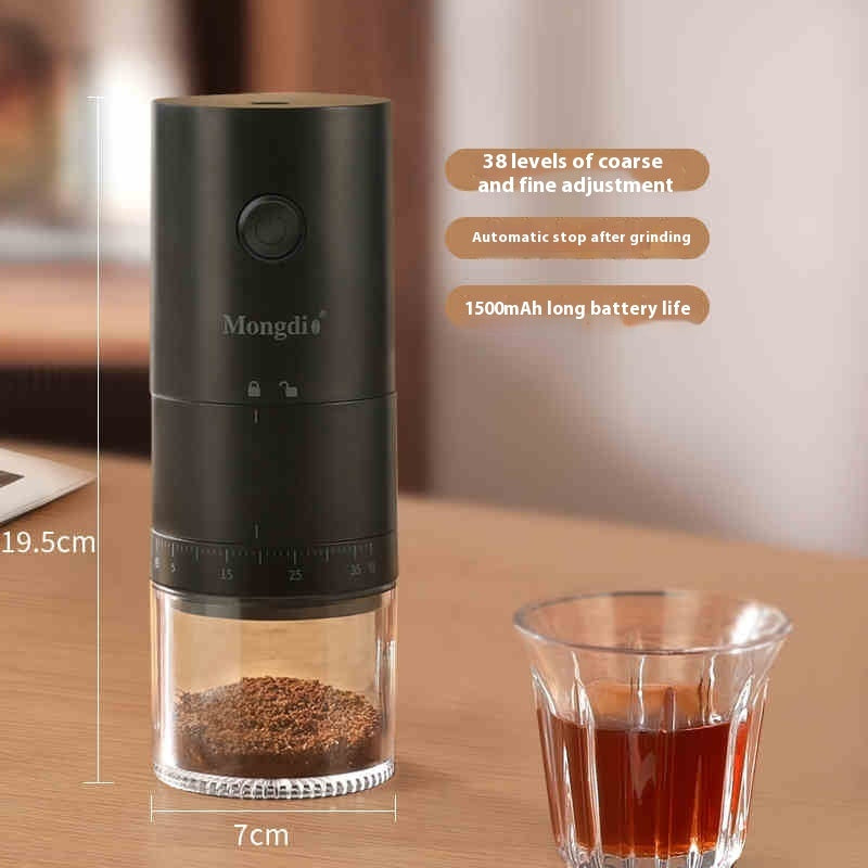 Electric Coffee Grinder | 38 Grind Settings, Rechargeable & Portable