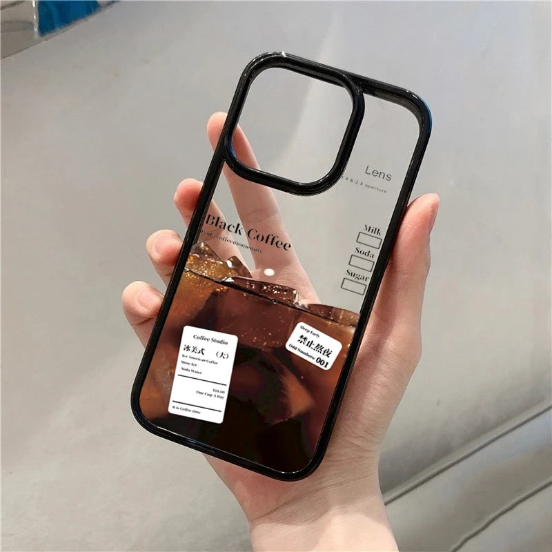 Iced Coffee Clear Phone Case for iPhone | Aesthetic Coffee Lover Case