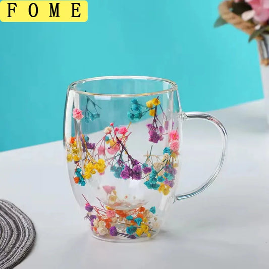 Decorative Double Wall Mug | Festive Coffee & Cocoa Cup