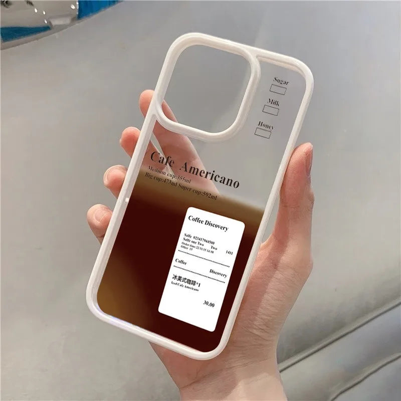 Iced Coffee Clear Phone Case for iPhone | Aesthetic Coffee Lover Case