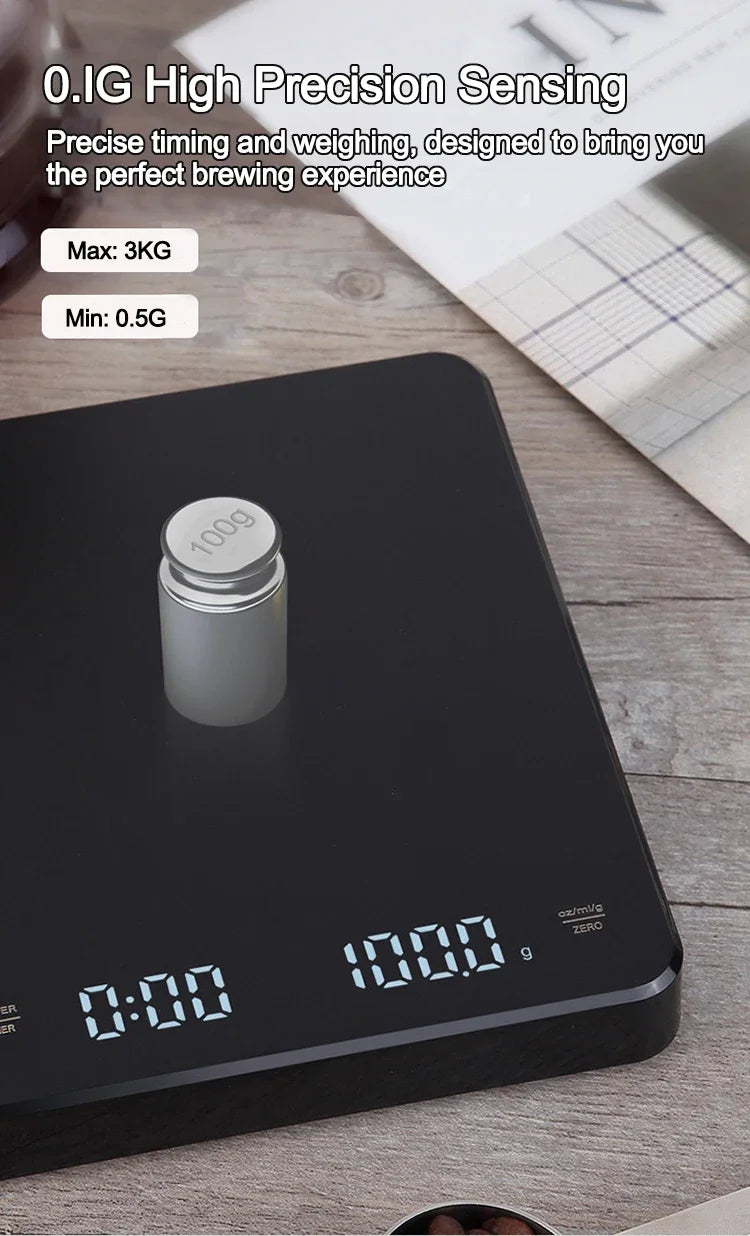 Digital Coffee Scale with Timer | Espresso & Pour Over Precision