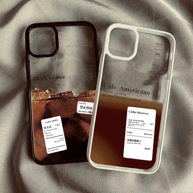 Iced Coffee Clear Phone Case for iPhone | Aesthetic Coffee Lover Case
