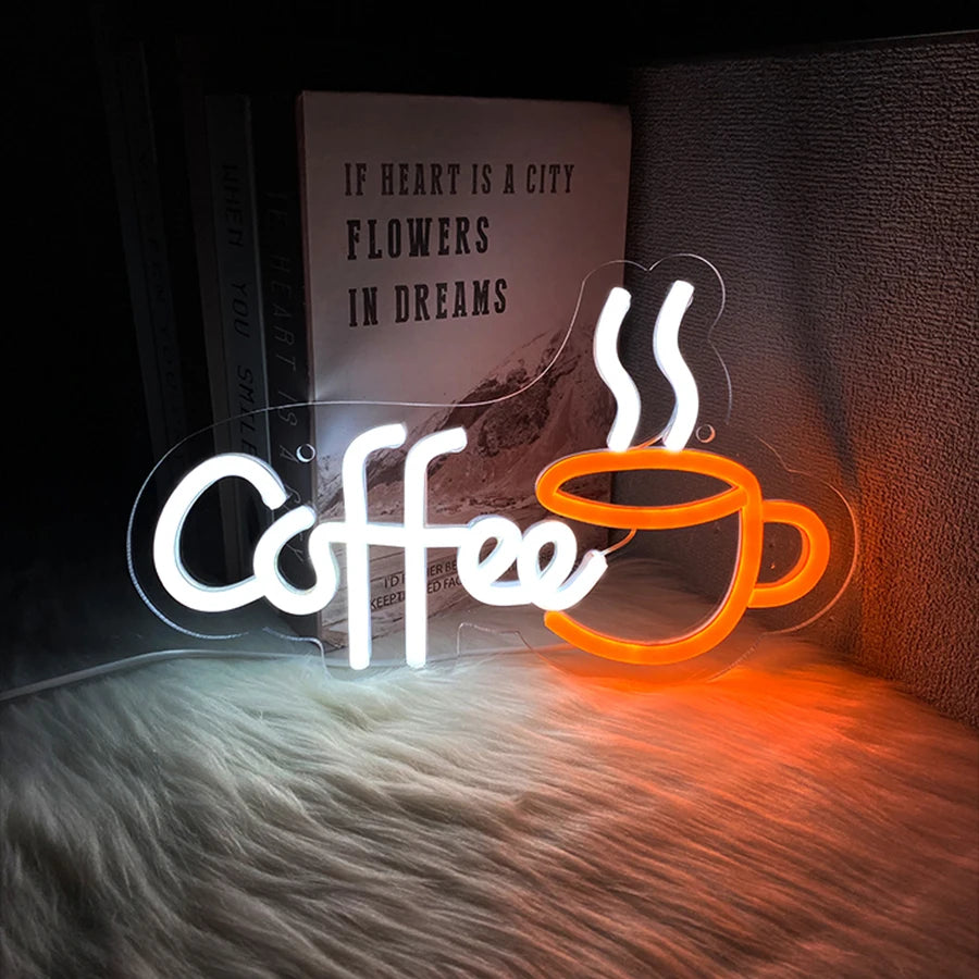 Coffee Neon Sign | Super Bright LED Wall Décor