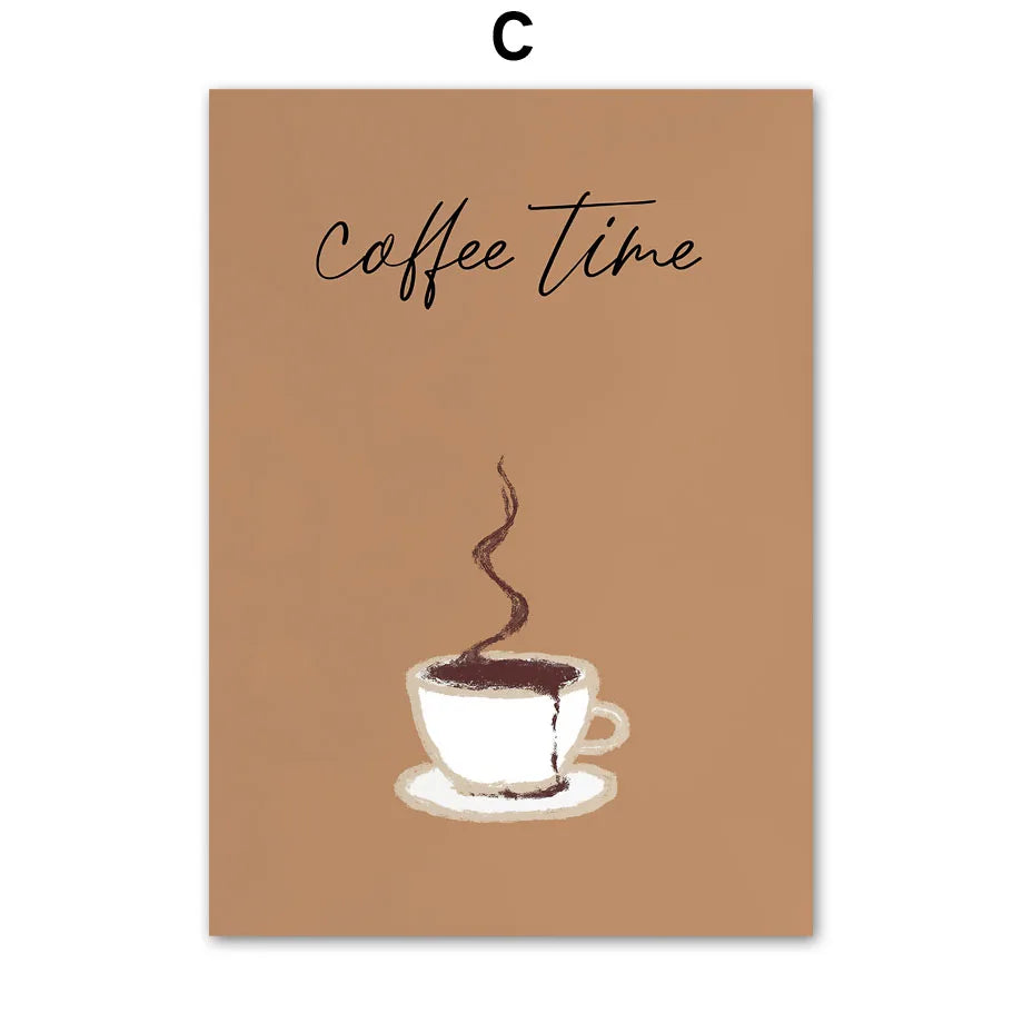 Minimalist Coffee Wall Art | Café Aesthetic Poster for Coffee Lovers