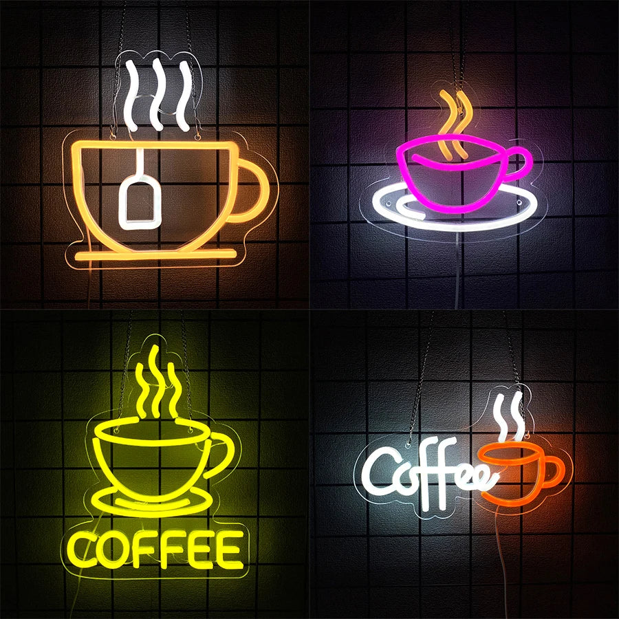 Coffee Neon Sign | Super Bright LED Wall Décor