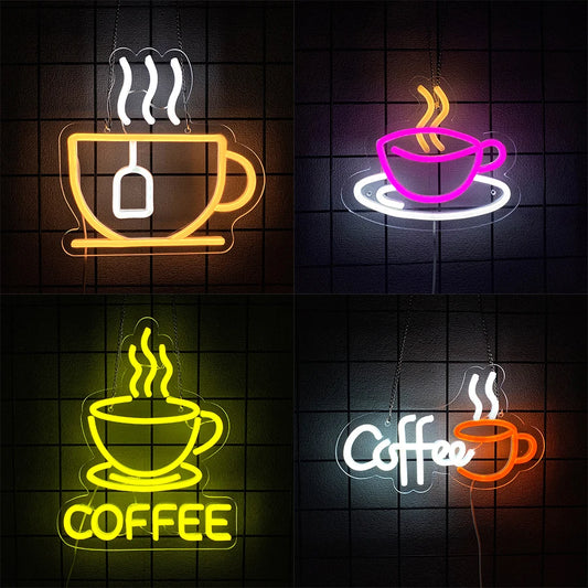 Coffee Neon Sign | Super Bright LED Wall Décor