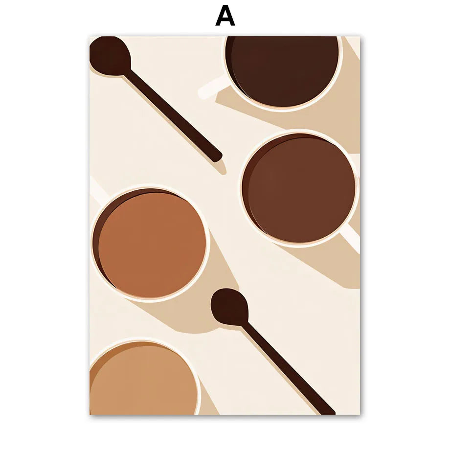 Minimalist Coffee Wall Art | Café Aesthetic Poster for Coffee Lovers