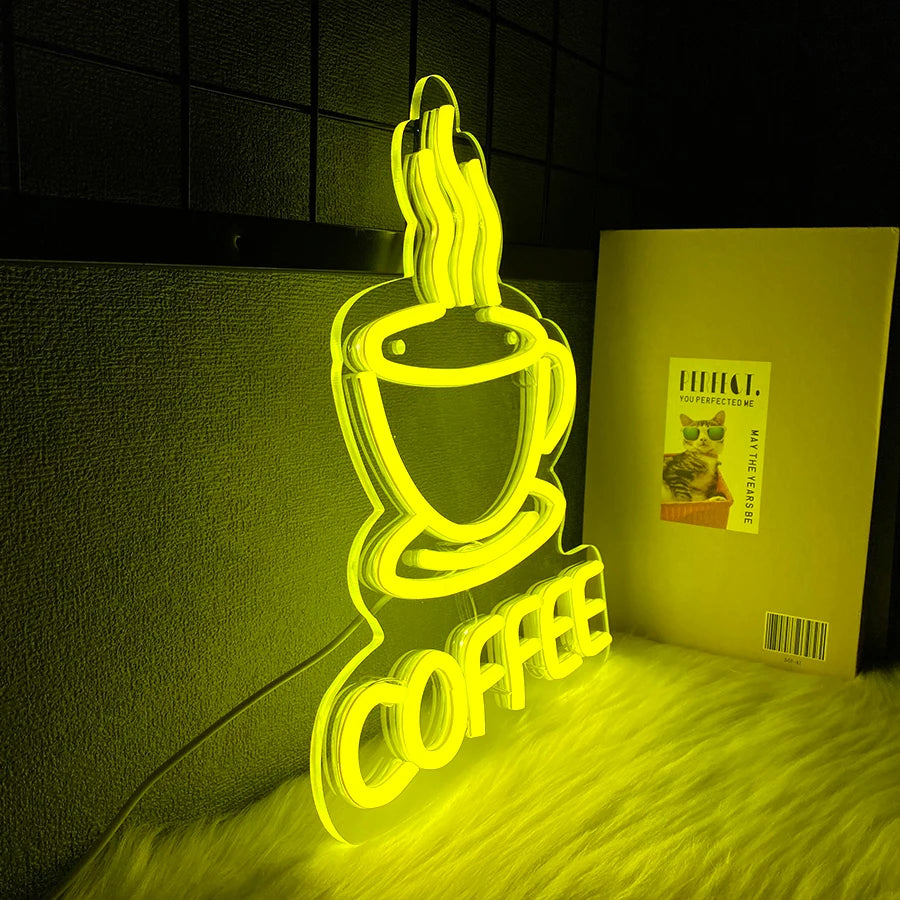 Coffee Neon Sign | Super Bright LED Wall Décor