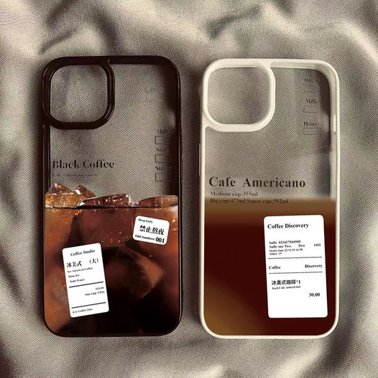 Iced Coffee Clear Phone Case for iPhone | Aesthetic Coffee Lover Case