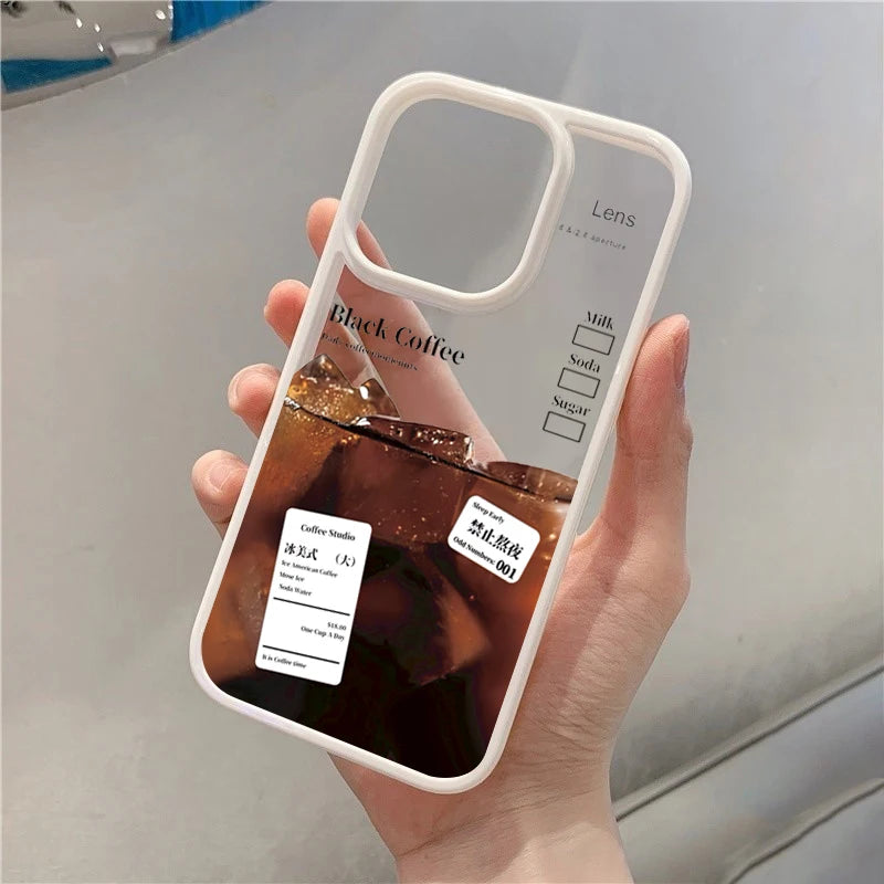 Iced Coffee Clear Phone Case for iPhone | Aesthetic Coffee Lover Case