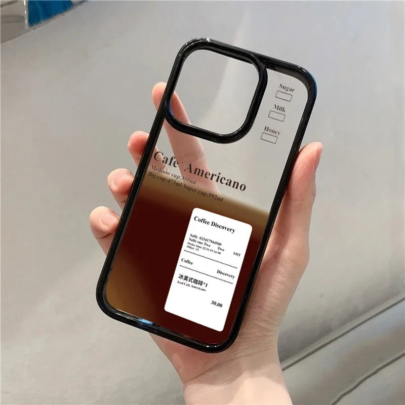Iced Coffee Clear Phone Case for iPhone | Aesthetic Coffee Lover Case