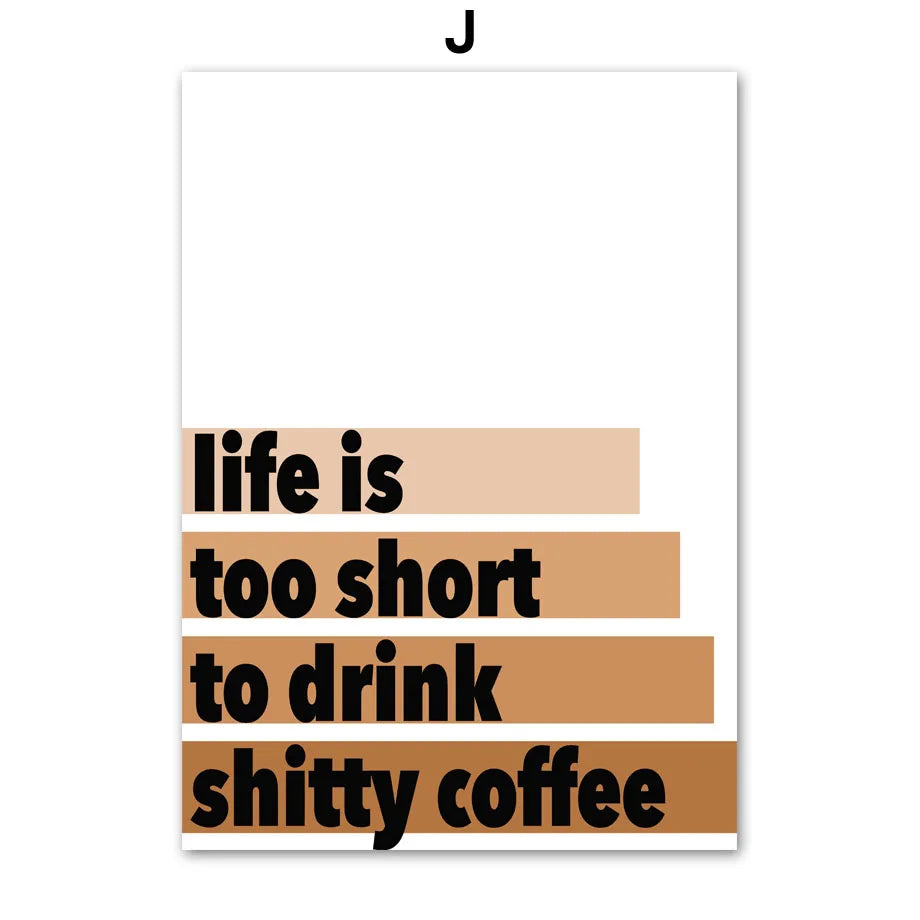 Minimalist Coffee Wall Art | Café Aesthetic Poster for Coffee Lovers