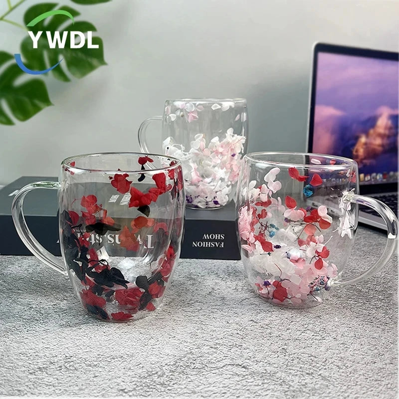 Decorative Double Wall Mug | Festive Coffee & Cocoa Cup