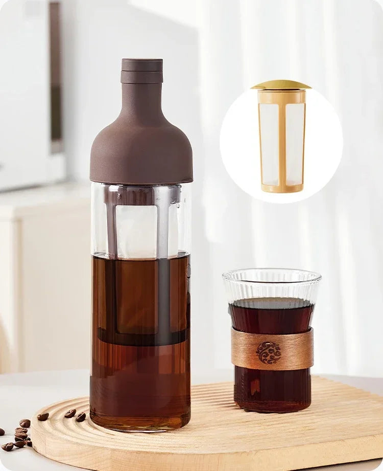 Cold Brew Coffee Pot 400ml | Glass Percolator for Smooth Iced Coffee