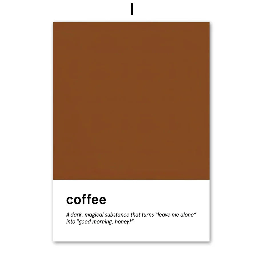 Minimalist Coffee Wall Art | Café Aesthetic Poster for Coffee Lovers