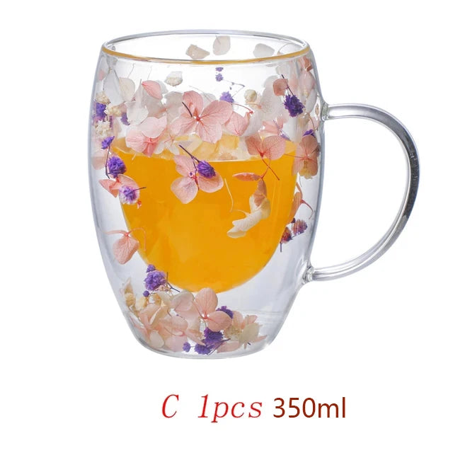 Decorative Double Wall Mug | Festive Coffee & Cocoa Cup