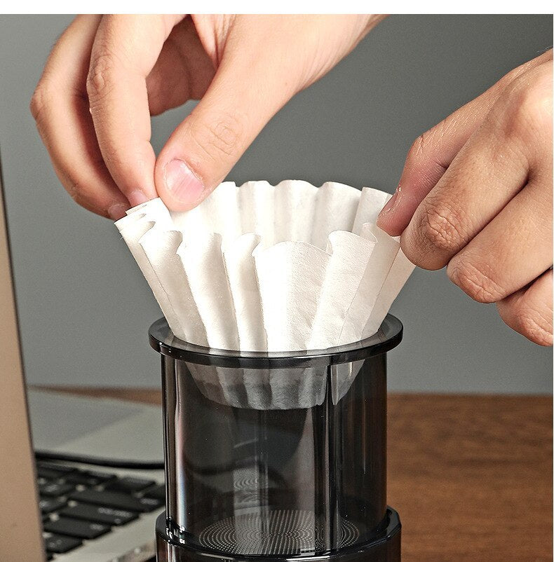 Portable 3-in-1 Pour Over Coffee Maker | Travel Nesting Design with Stainless Filter