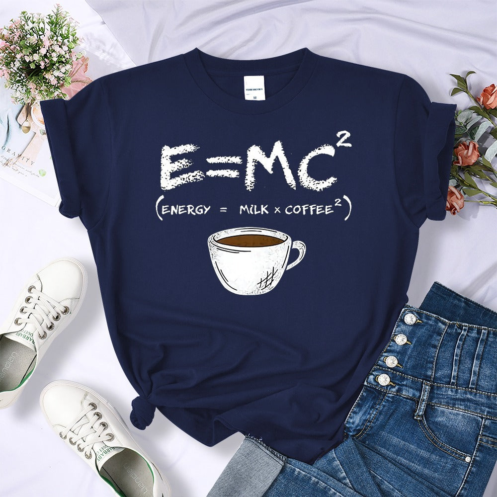 E=MC²: Energy from Milk + Coffee Tee